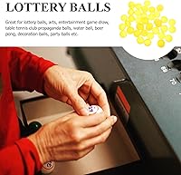 Vista 6 de Happyyami 25 bolas de rifa, bolas de bingo sin número, bolas huecas de plástico, 1.575 in, color amarillo