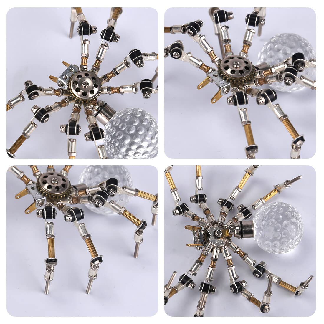 Set di puzzle con ragni in metallo 3D, 270 pezzi, insetti meccanici, puzzle 3D, set da modello, decorazione fai da te per gli appassionati