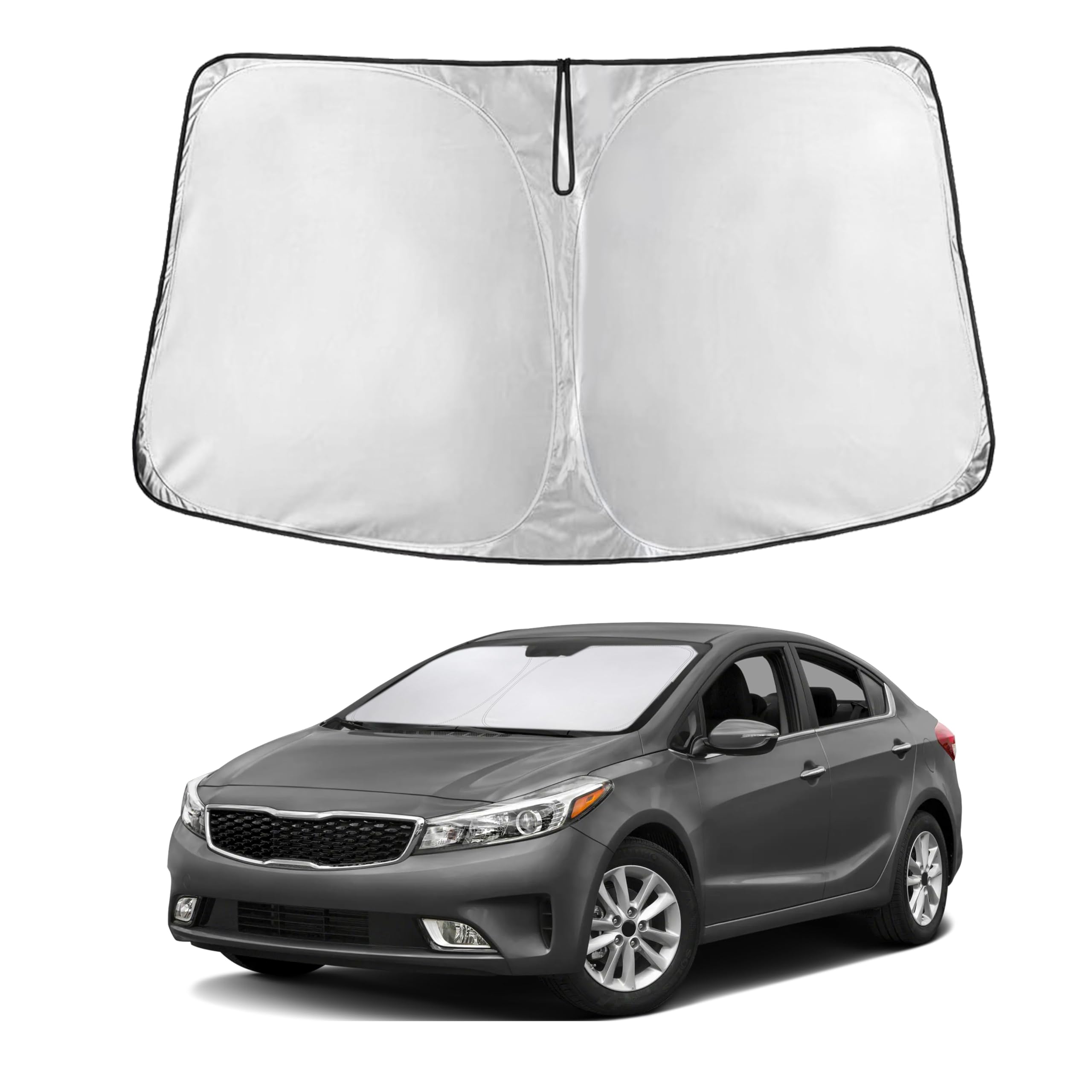 EcoNour Windshield Sunshade Compatible for Kia Forte 2019-2023 2024 2025