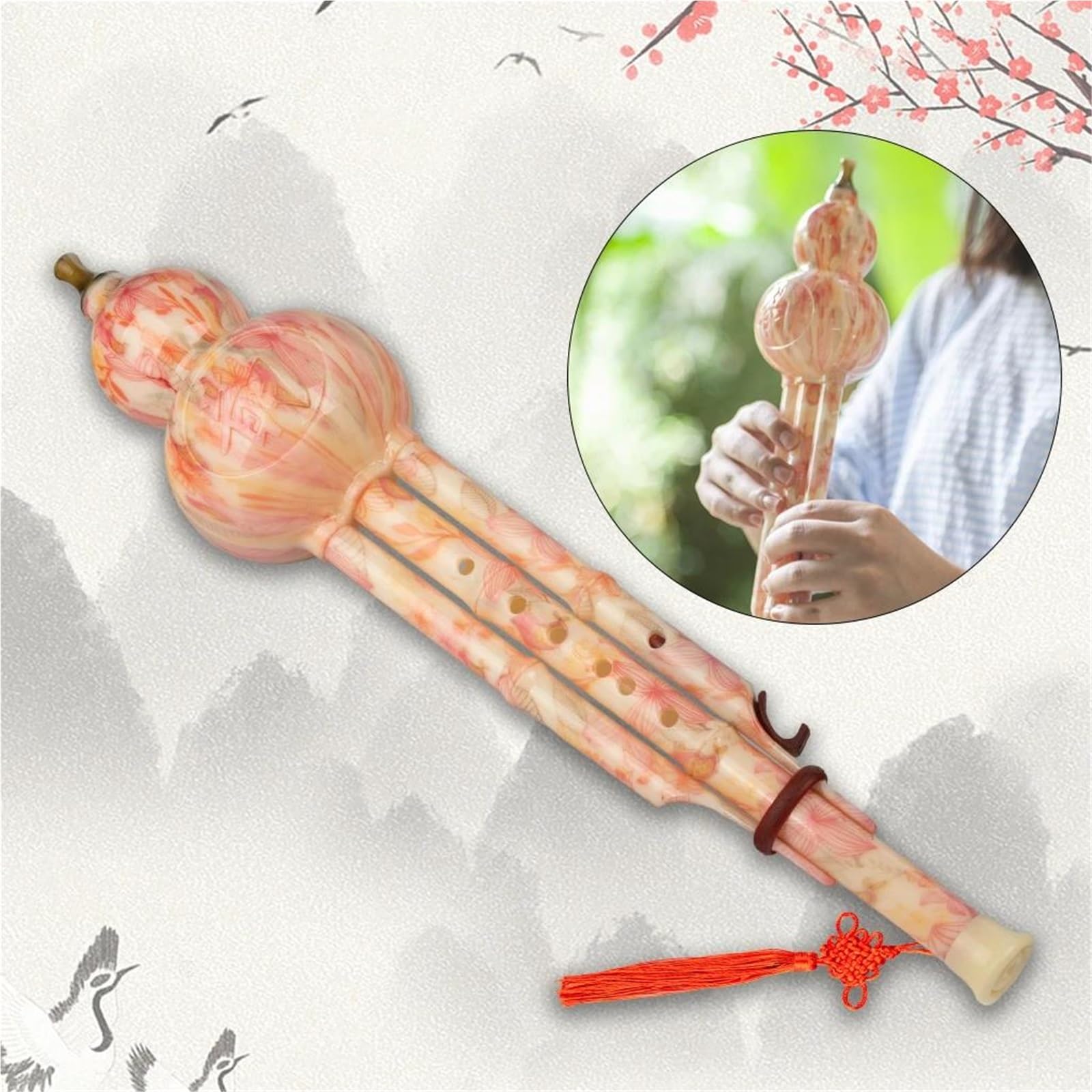 Hulusi Clave De C Hulusi Instrumento Musical Tradicional Chino ABS Flauta De Calabaza Curcubit Instrumento Étnico Con Funda Protectora