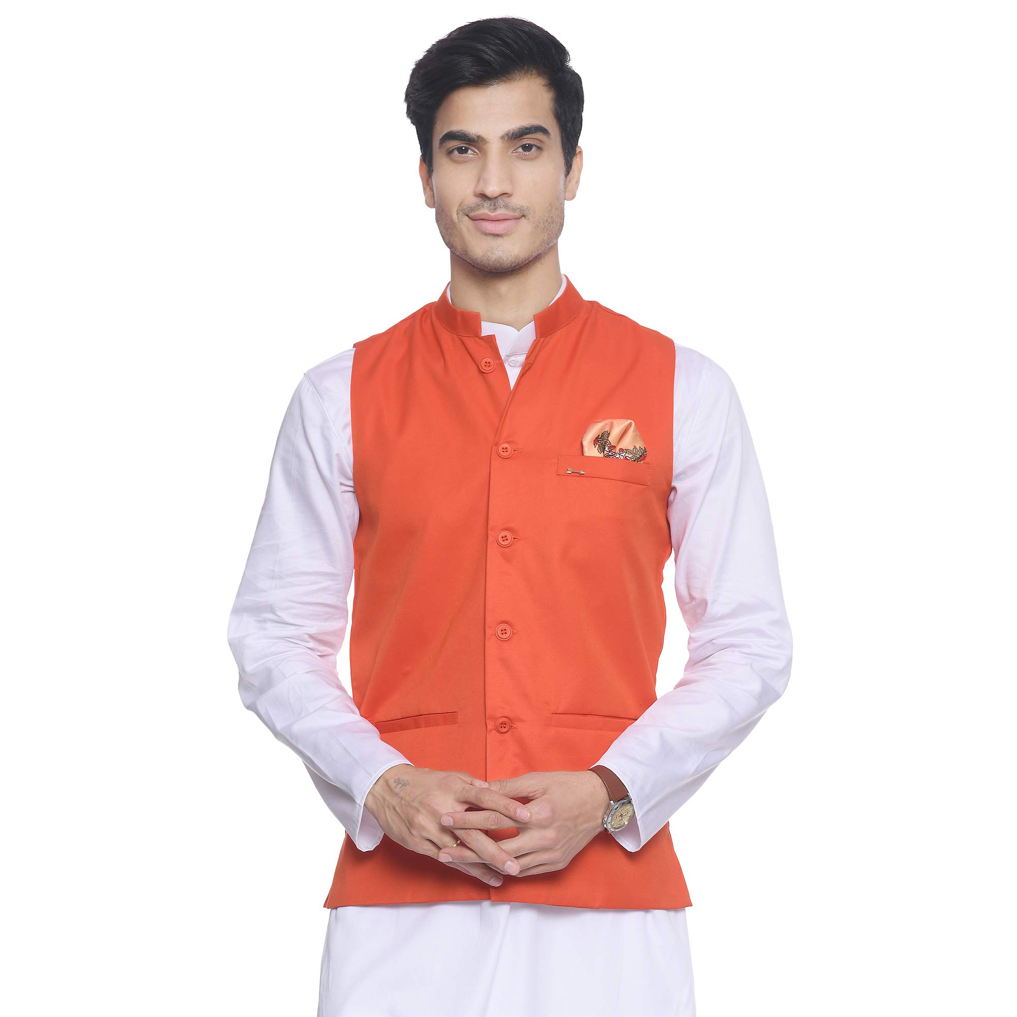 vandnam fabrics Polycotton Modi Jacket for Men | Nehru Coat for Wedding Anniversary Function Party | Sleeveless Wear for Men Adults Boys | Stylish Waistcoat