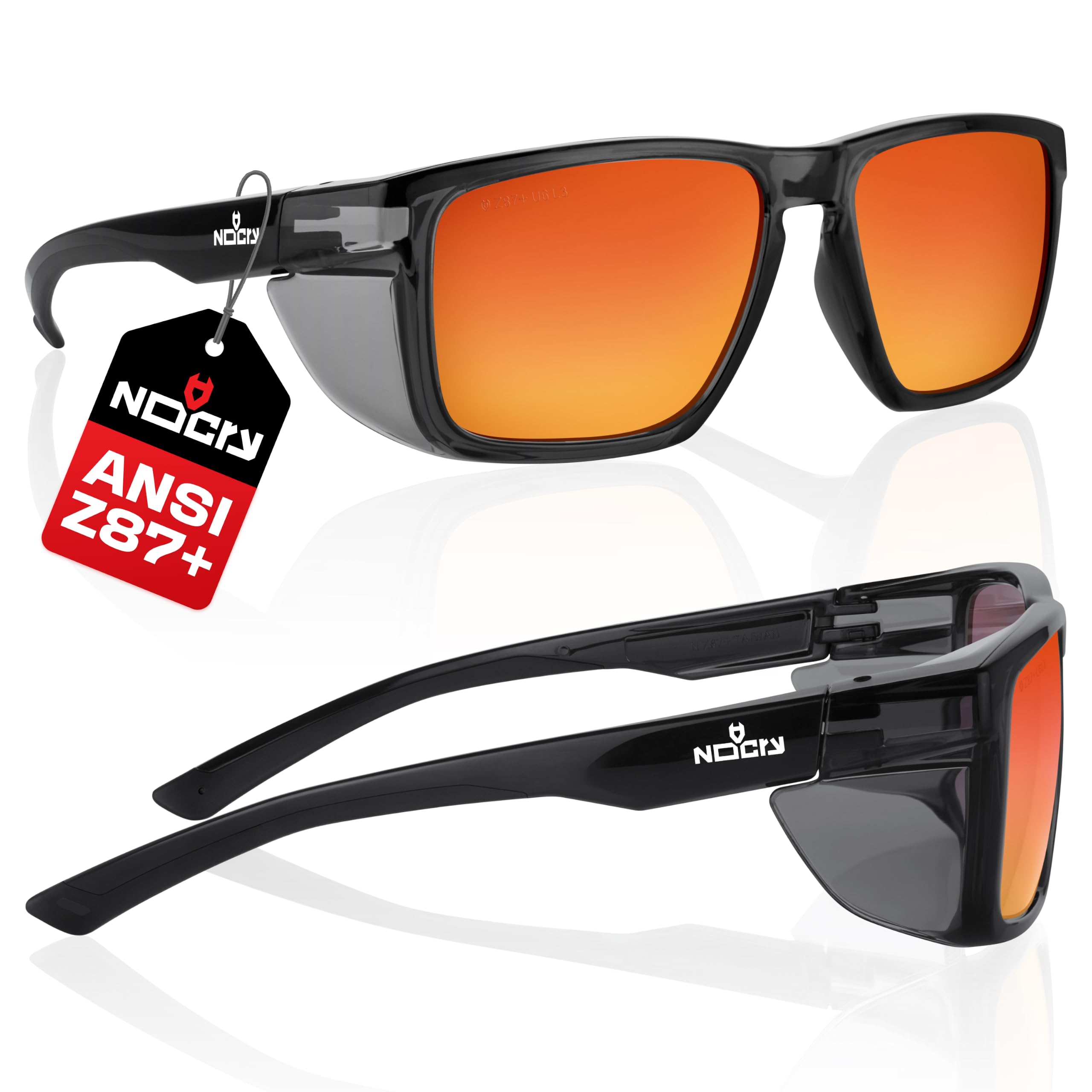 NoCry Clear Safety Glasses - Impact & UV Protection -15