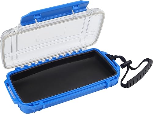 Hlotmeky Caja seca para kayak, barco - Funda impermeable para teléfono, pequeña caja de almacenamiento hermética, funda seca de buceo (azul)