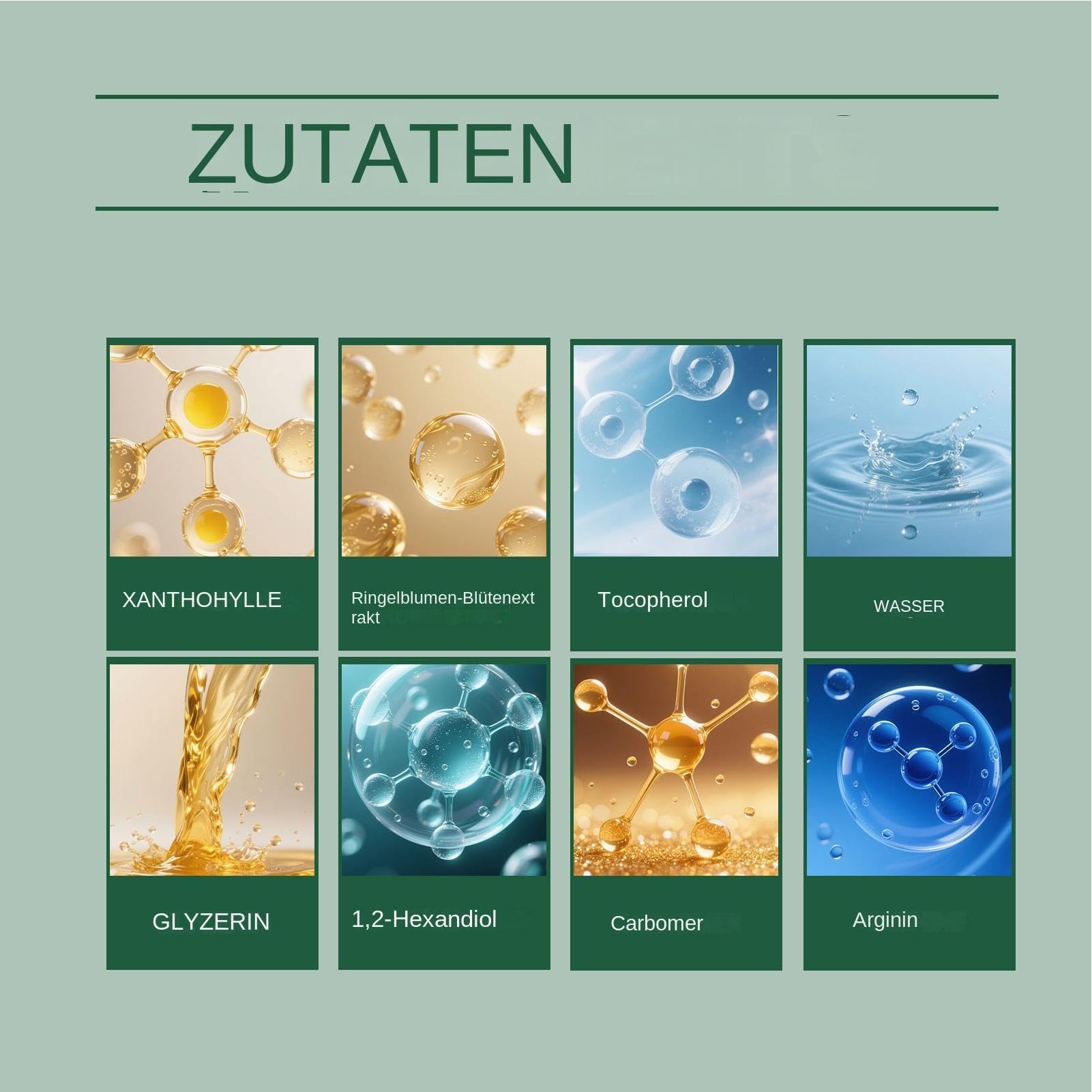 Zestaw 5 szt. Luteina spray do pielęgnacji oczu (5 x 30 ml) – odświeżające do oczu z nagietka i witaminą E, delikatne nawilżenie dla zmęczonych oczu, kojące i długotrwałe nawilżenie, uniseks