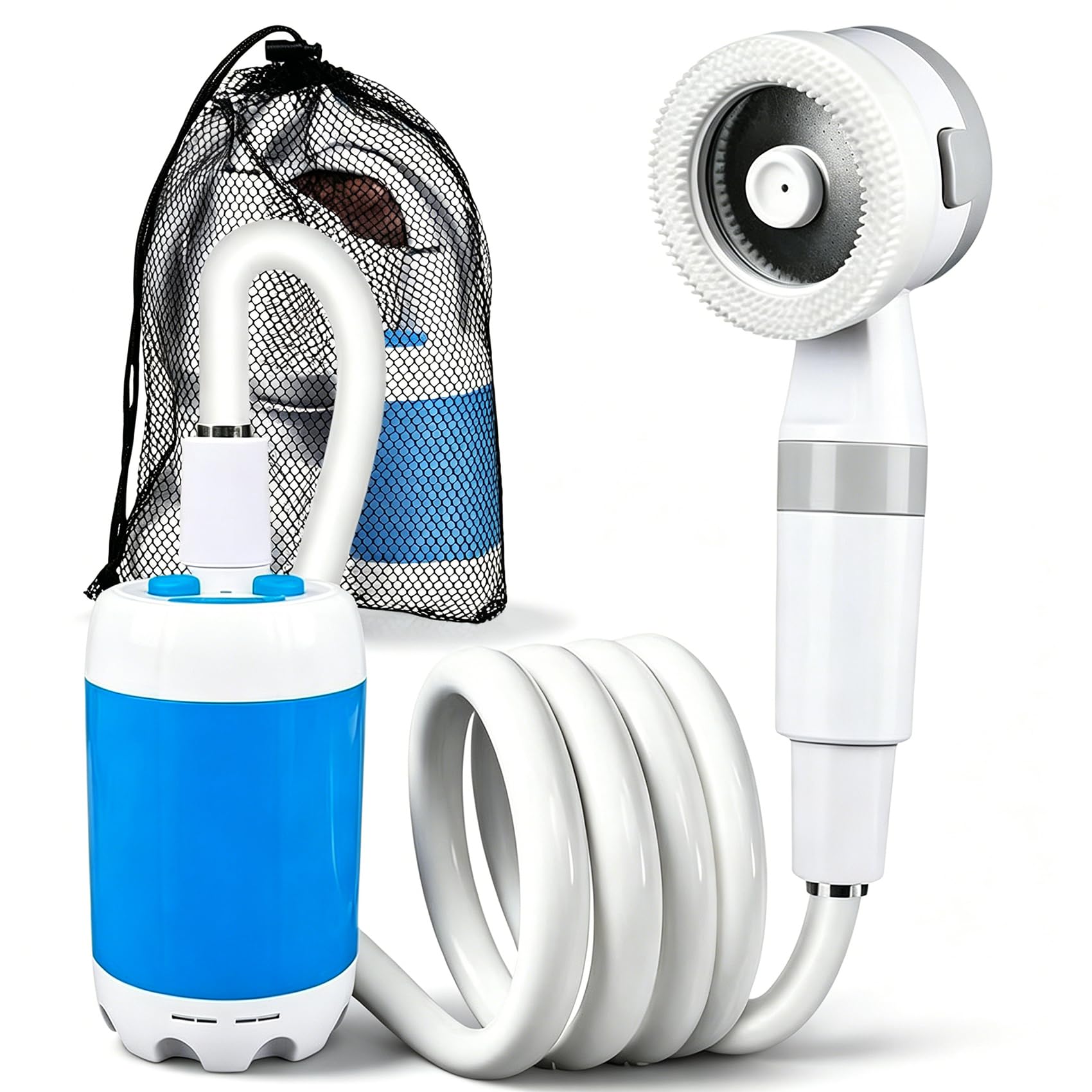 Cozidia Douche Portable - Douche Portable Rechargeable électrique Pour Bain D'extérieur 2026, Kit Douche Rechargeable USB, Débit Réglable, Solution Compacte Pour Camping, Randonnée Et Voyage (Norme)