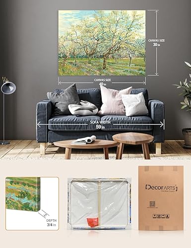 Vista 573 de DECORARTS - Almond Blossom Tree - Vincent Van Gogh Art Reproduction. Giclee Canvas Prints Wall Art for Home Decor 30x24