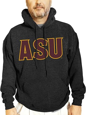Campus Colors NCAA Adult Cotton Blend Charcoal Hooded Sweatshirt - Made from Ringspun and Versatility