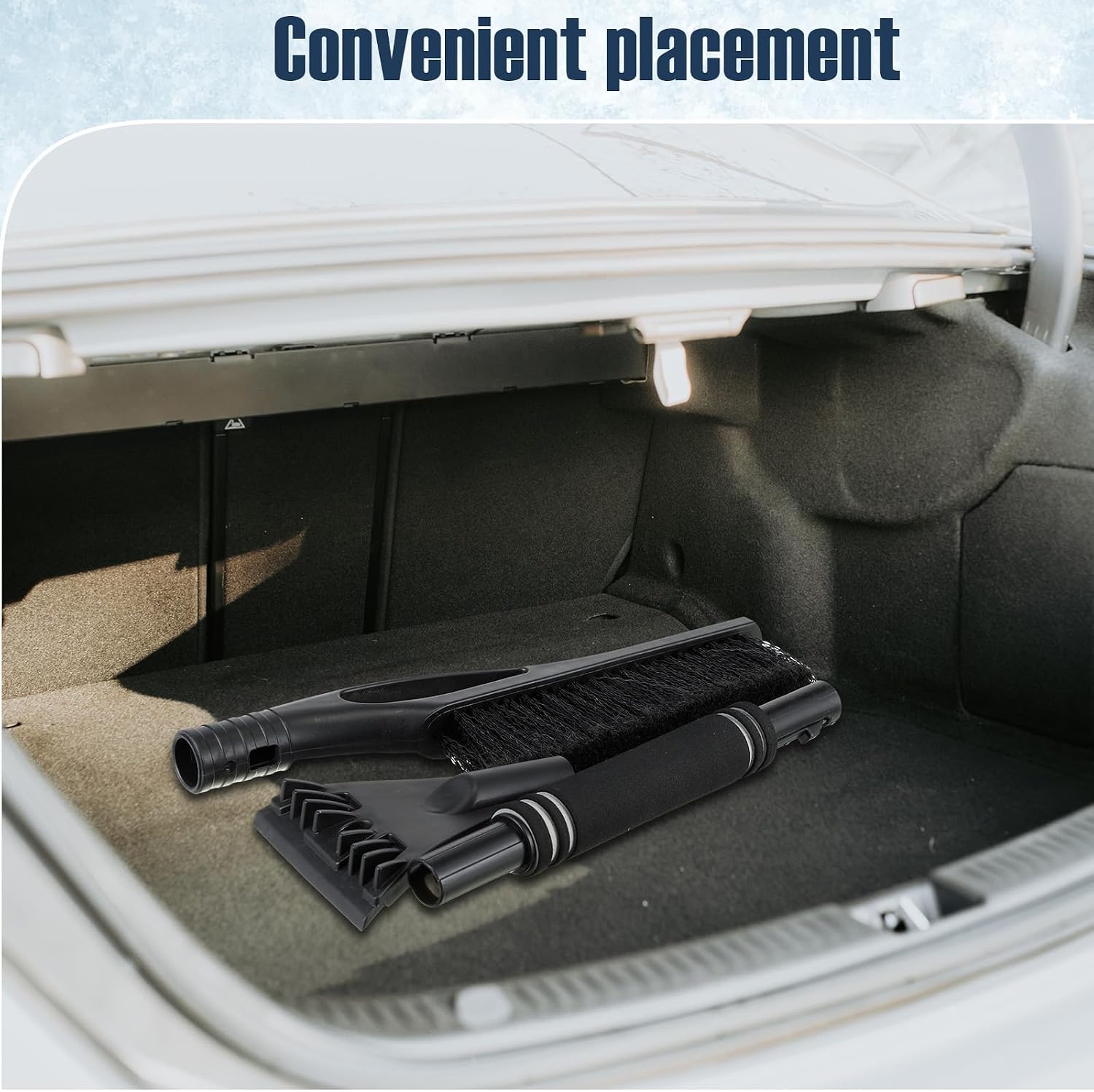 Baderke Snow Brush and Ice Scrapers for Car Windshield Detachable Window Snow Scrapers and Brush with Ergonomic Foam Grip Ice Removal Tool for Cars, Trucks, Suvs(Black)