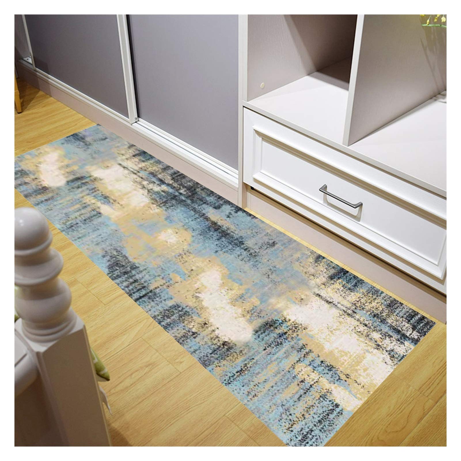Tapis de hall vintage découpable et tapis de couloir antidérapant 4m