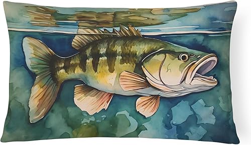 Miniatura 10 de Caroline's Treasures DAC2845PW1216 - Almohada decorativa de garza azul, lavable a máquina, para interiores y exteriores, para sofá, cama o patio,