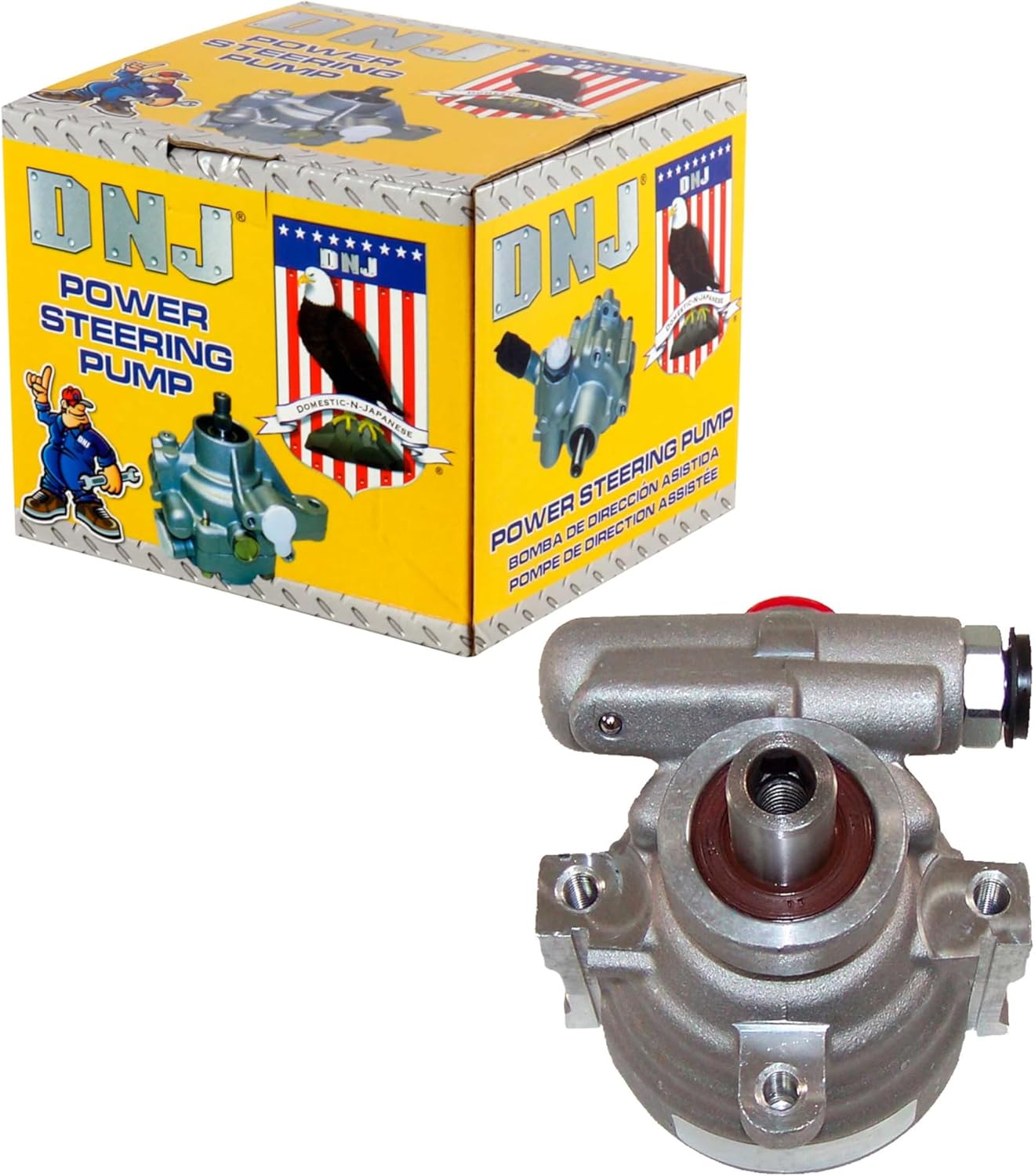 DNJ PSP1021 New Power Steering Pump for 1991-2003 Oldsmobile, Pontiac Achieva, Alero, Cutlass Calais 2.3L-3.4L L4 16V DOHC 140cid