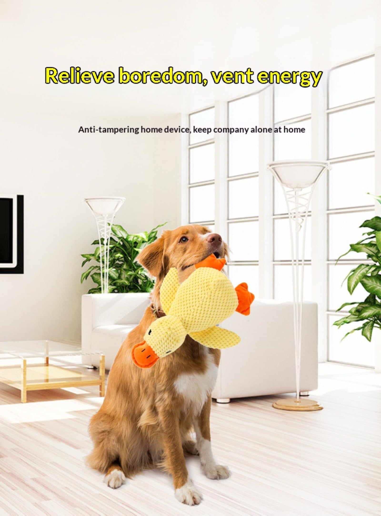 Genérico Canard in Yellow Plush Anti-stress, a Toy that fits small medium and large dogs. A plush canak, which some and cozy your dog.