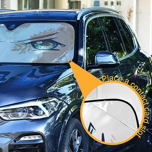 Vista 98 de Gredecor Parasol para parabrisas, diseño hippie y bohemio, hongos mágicos, parasol para automóvil, bloquea los rayos UV y protección contra