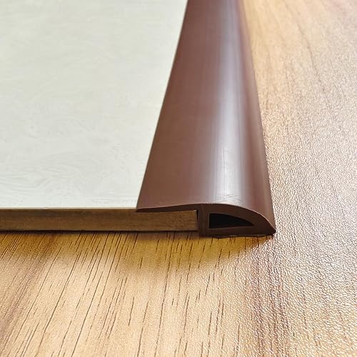 ZEYUE Alfombrillas reductoras de bordes de 6.56 pies, tira de transición de umbral de borde recto para alfombra, borde biselado, protector de borde