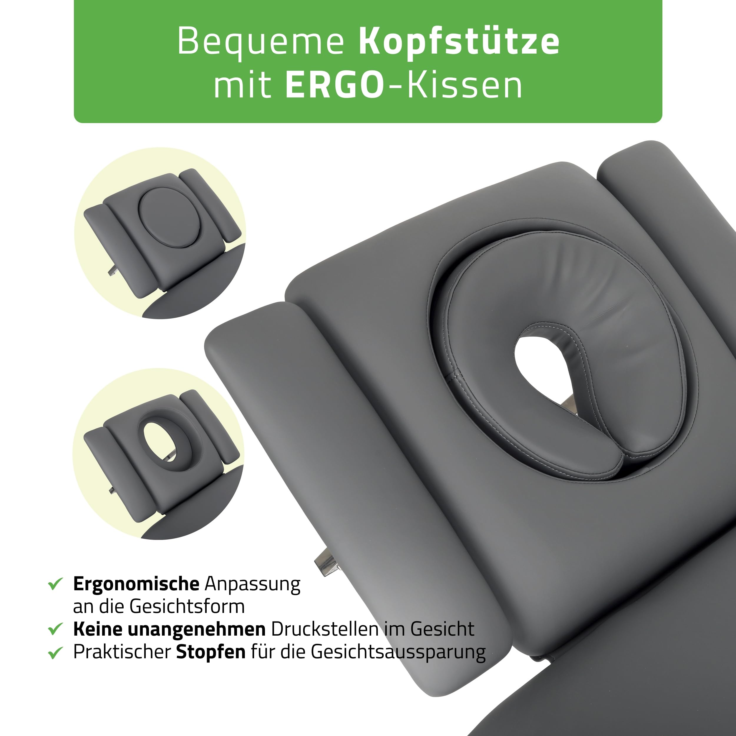 HABYS Fortis 5 Ergo | Elektrische Behandlungsliege Therapieliege Massageliege Massagebank Kosmetikliege | Höhenverstellbare 5-Segmente | 192 x 68 cm