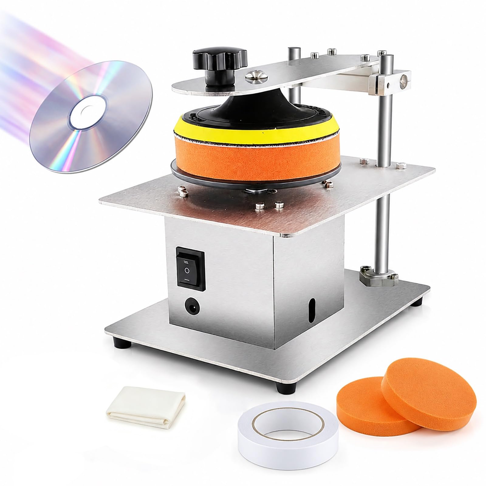 Macchina lucidatrice per Dischi per Il restauro di CD, Dvd e VCD, apparecchiatura di rettifica semiautomatica da 200 W con velocità variabile, Strumento di Recupero Dati.