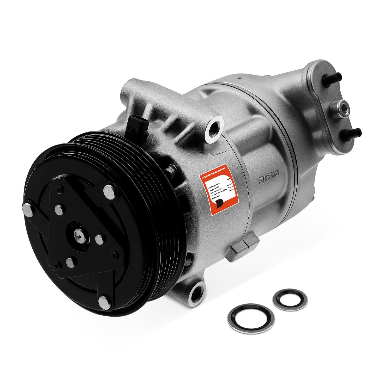 Frankberg Compressore dell'aria condizionata con frizione Compatibile con 500L 351 352 1.2L Diesel Tipo 356 357 1.6 Benzina Tipo 356 357 1.3D 1.2L Diesel 51883101, compreso l'olio preconfezionato