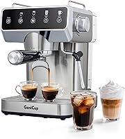 Vista 1 de Expresso - Cafeteras con pantalla táctil de 20 bares, máquina de espresso profesional con espumador de leche y agua caliente, cafetera de acero
