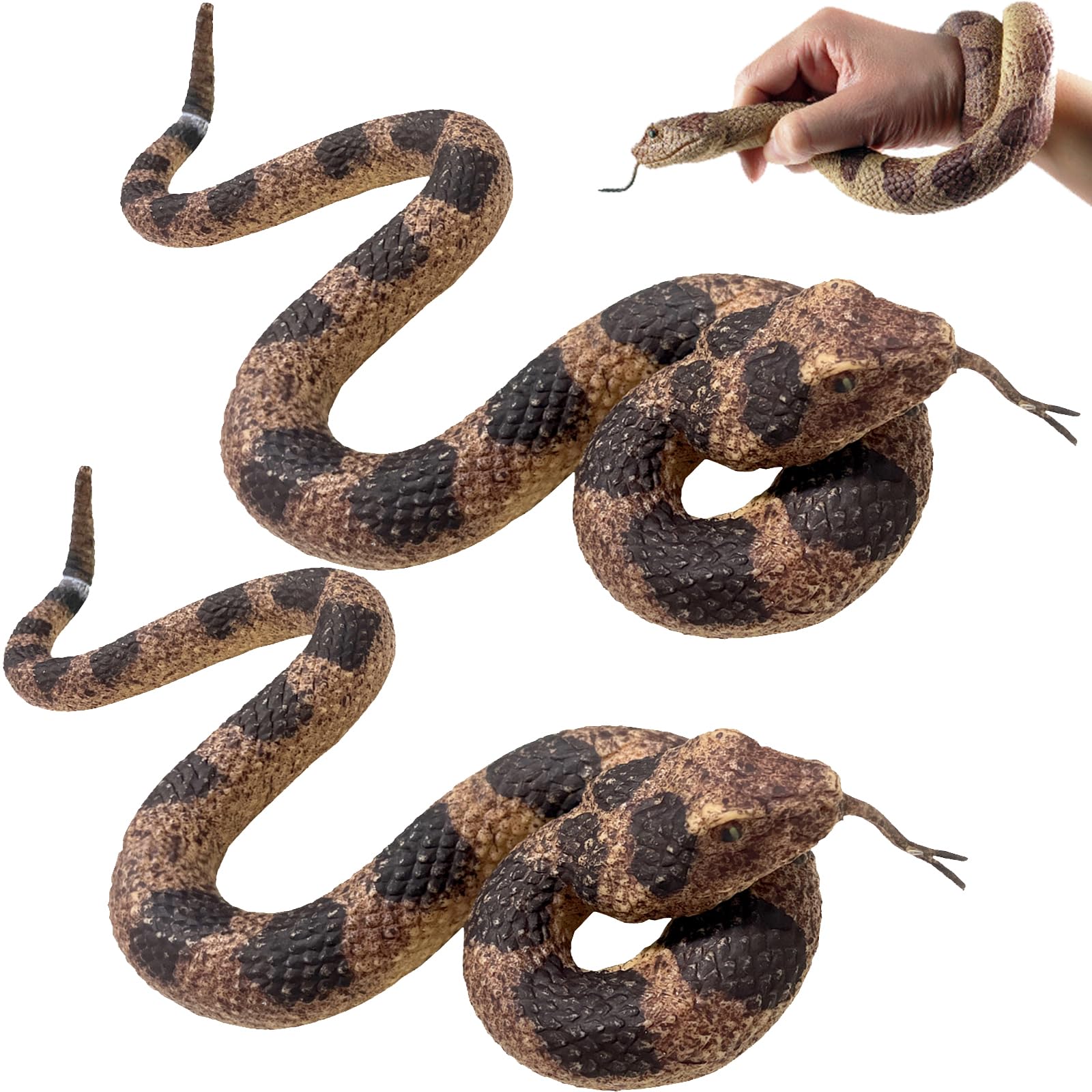Hsxfl 2 Pack Realistic Fake Snakes