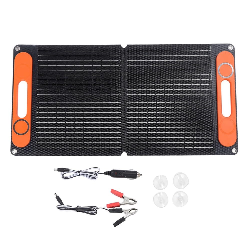 80W Pieghevole Pannello Solare Kit Dual USB 12V DC Uscita Monocristallino Silicio Sistema di Ricarica Solare Con Morsetti Batteria Auto