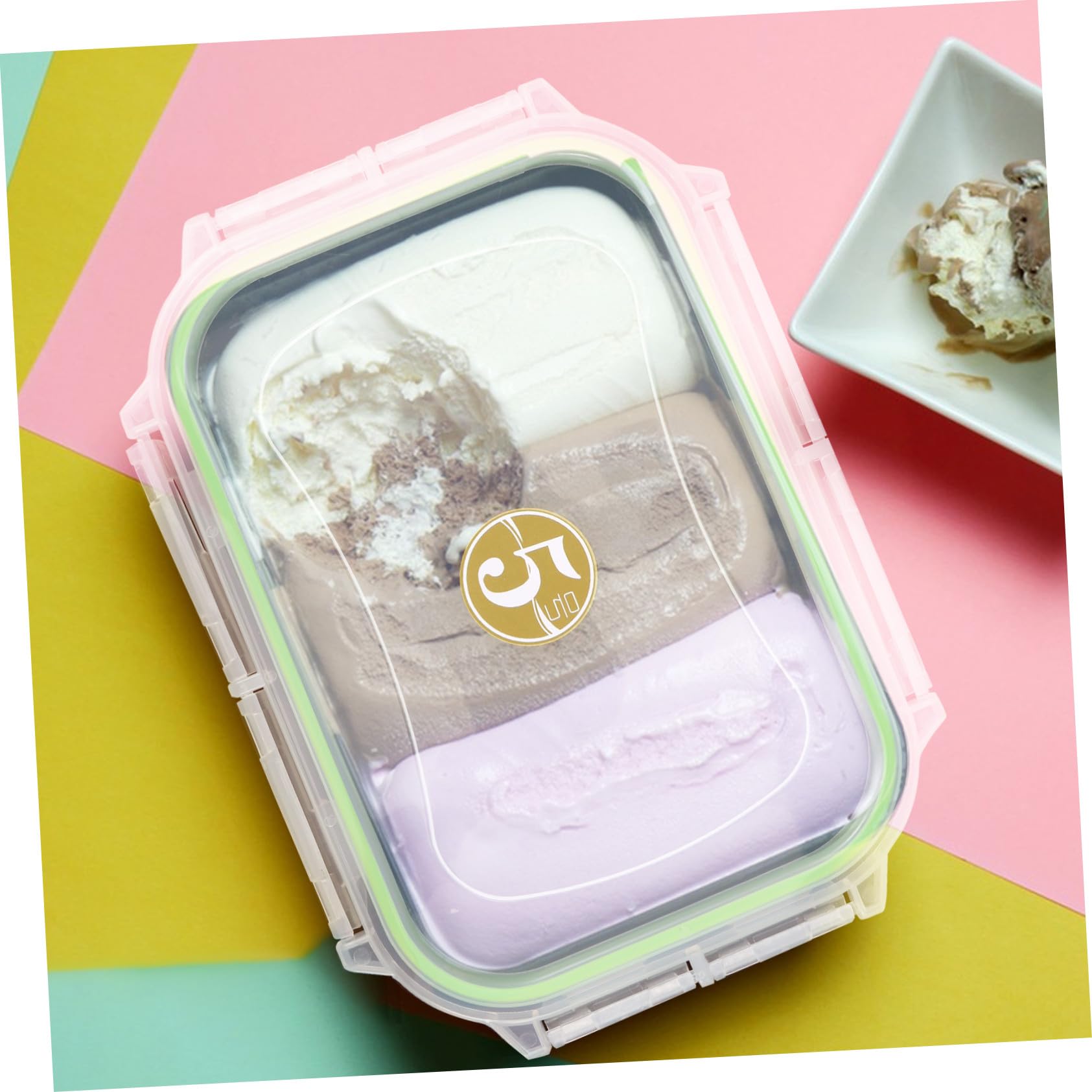 ABOOFAN 10 Piezas Tapa de caja de helado de plástico Reemplazo de contenedor de alimentos solo las tapas de los contenedores de alimentos reutilizable el plastico Plata