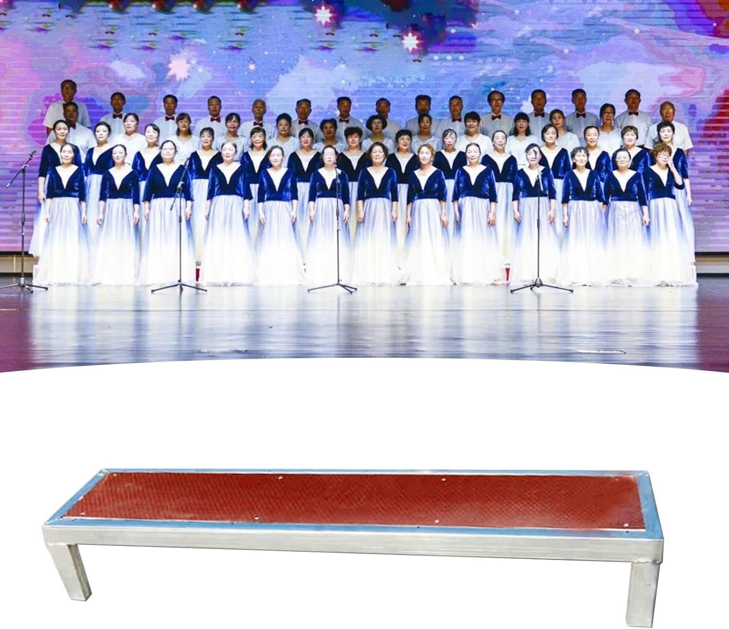 VUIKLCty Movable Choir Platform Suitable For The Ground-level Stage Platform In School Theatres (128 X 30 X 20 Cm)