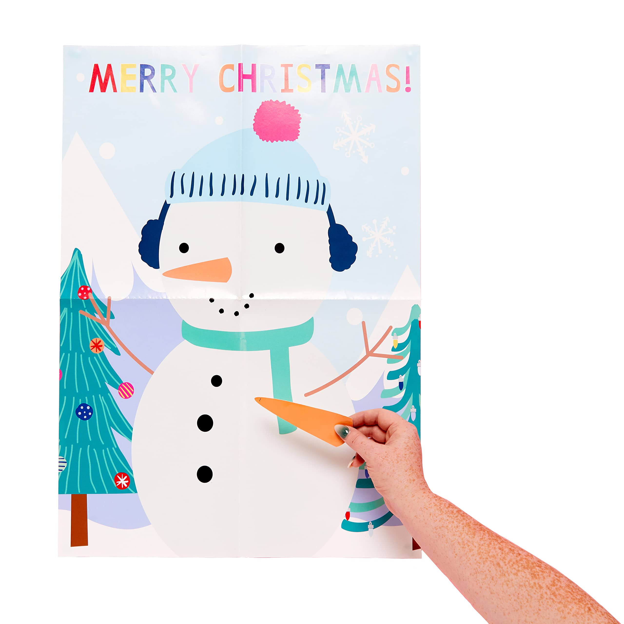 Amscan 9915276 - Pin the Nose on the Snowman Christmas Party Game
