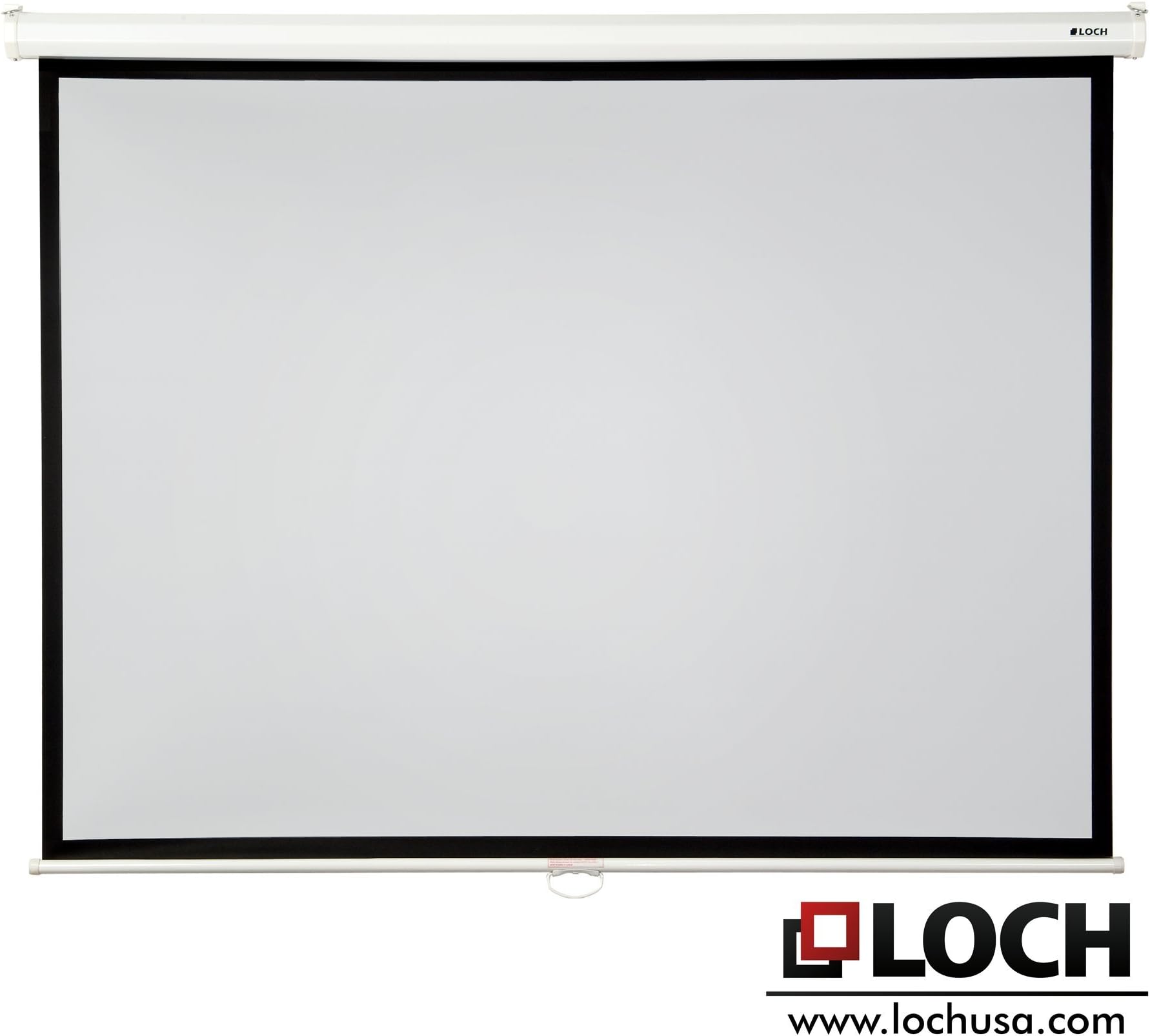 LOCH 100" Diagonal 4:3 Manual Projection Screen with Slow Retraction - High Contrast