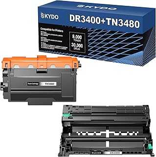Tóner TN 3480 + Tambor DR3400 Compatible con Brother TN-3480 DR-3400 para Brother HL-L5100DN MFC-L5750DW MFC-L5700DN DCP-L5500DN DCP-L6600DW HL-L6300DW HL-L6400DW HL-L5000D HL-L5200DW