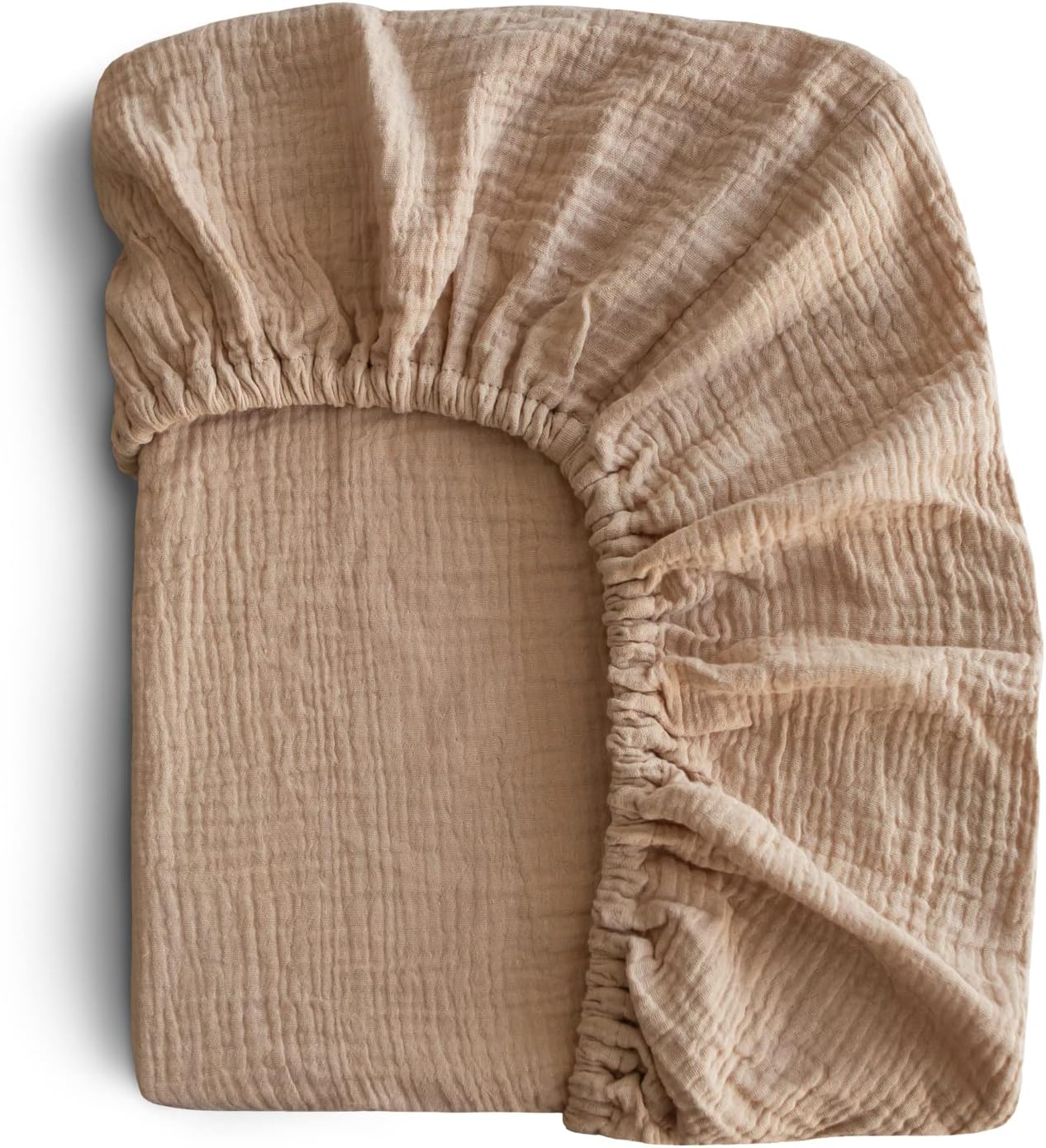 mushie Extra Soft Muslin Fitted Mini Crib Sheet 24"x 38