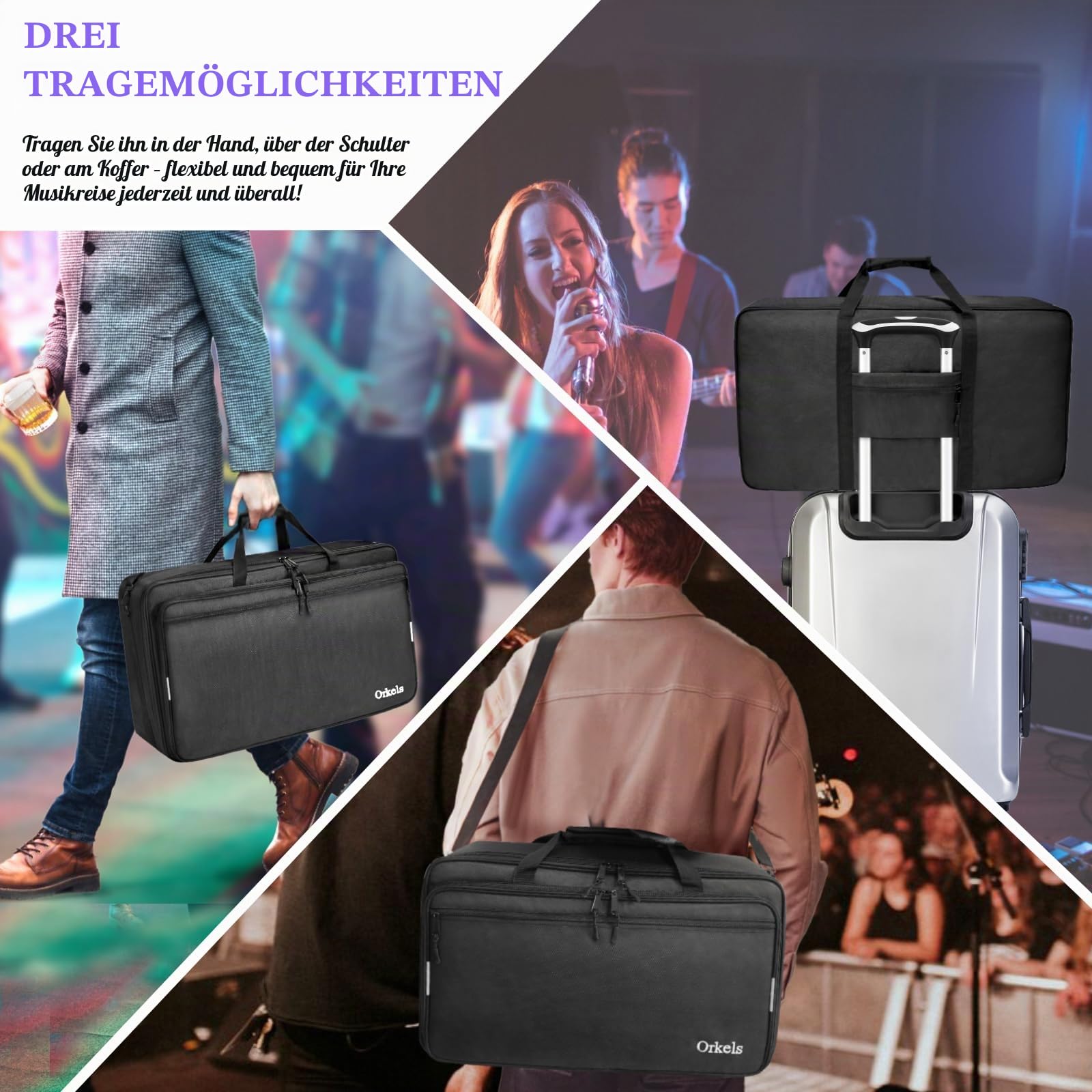 ORKELS Tasche für DDJ-FLX10, FLX6-GT, GRV6, REV5, REV7, 800, XDJ-RR, 1000SRT, RX, S8, SX, SX2, SX3, Inpulse 500, L-71 cm B x 40 cm T x 15 cm.
