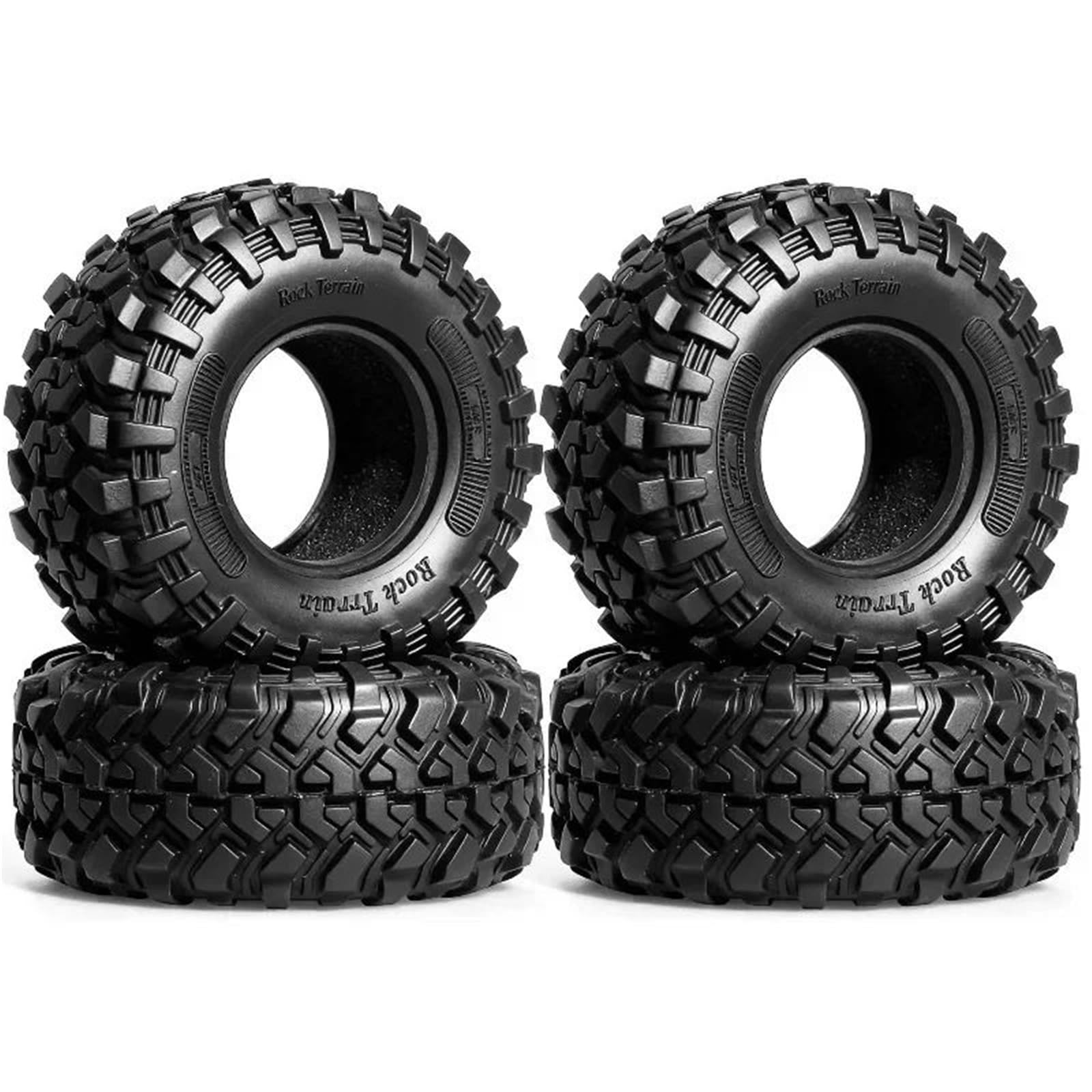 Per Trx4m Per Axial Per Scx24 Trxs Ax24 1/18 1/24 Rc Auto 4 Pezzi 1.3In Pneumatici Cingolati Morbida Gomma Appiccicosa Diametro Esterno 64mm Ricambi Modellini RC