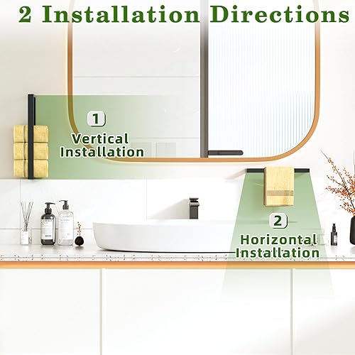 Miniatura 6 de Alise Toallero de 20 pulgadas, toallero para baño, toallero para lavabo, colgador de toallas de mano de acero inoxidable SUS304, toallero de montaje