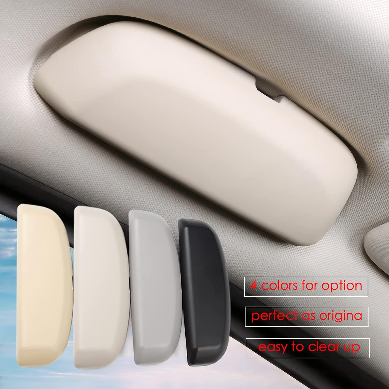 Car Glasses Box Storage Holder Sunglasses Case for BMW F10 1 2 3 4 5 7 Series X1 X3 X4 X5 X6 F30 F15 F16 F34 G30 G01 G11 E70 E71 Accessories (Grey)