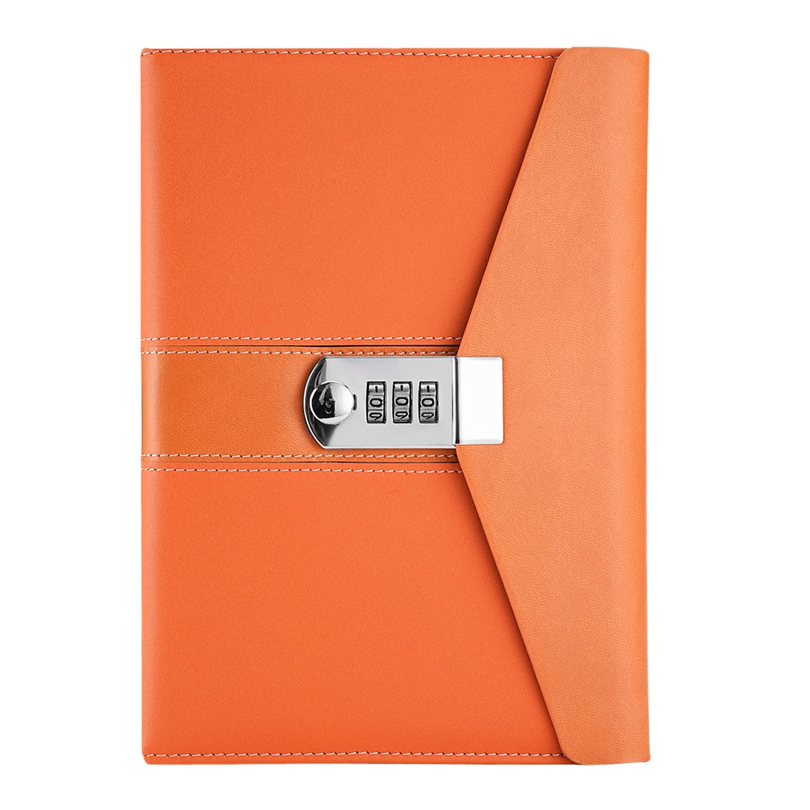 NectaRoy Notebook with Lock, A5 Business Lockable Diary, Locaked Travel Journal with Pen Holder&Card Slots, Office School Supplies Student Stationery, Size 8.6"x5.9" — image 1