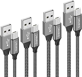 Gesponserte Anzeige – Micro USB Kabel, 4Pack[0.5M 1M 2M 3M] Nylon Micro USB Ladekabel Schnellladekabel High Speed Handy Da...