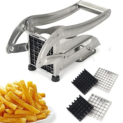 Hatanu Mall French Fries Cutter & Potato Chipser with Handle Plastic Potato Chips French Fries Maker Machine Snacks Finger, Cutter