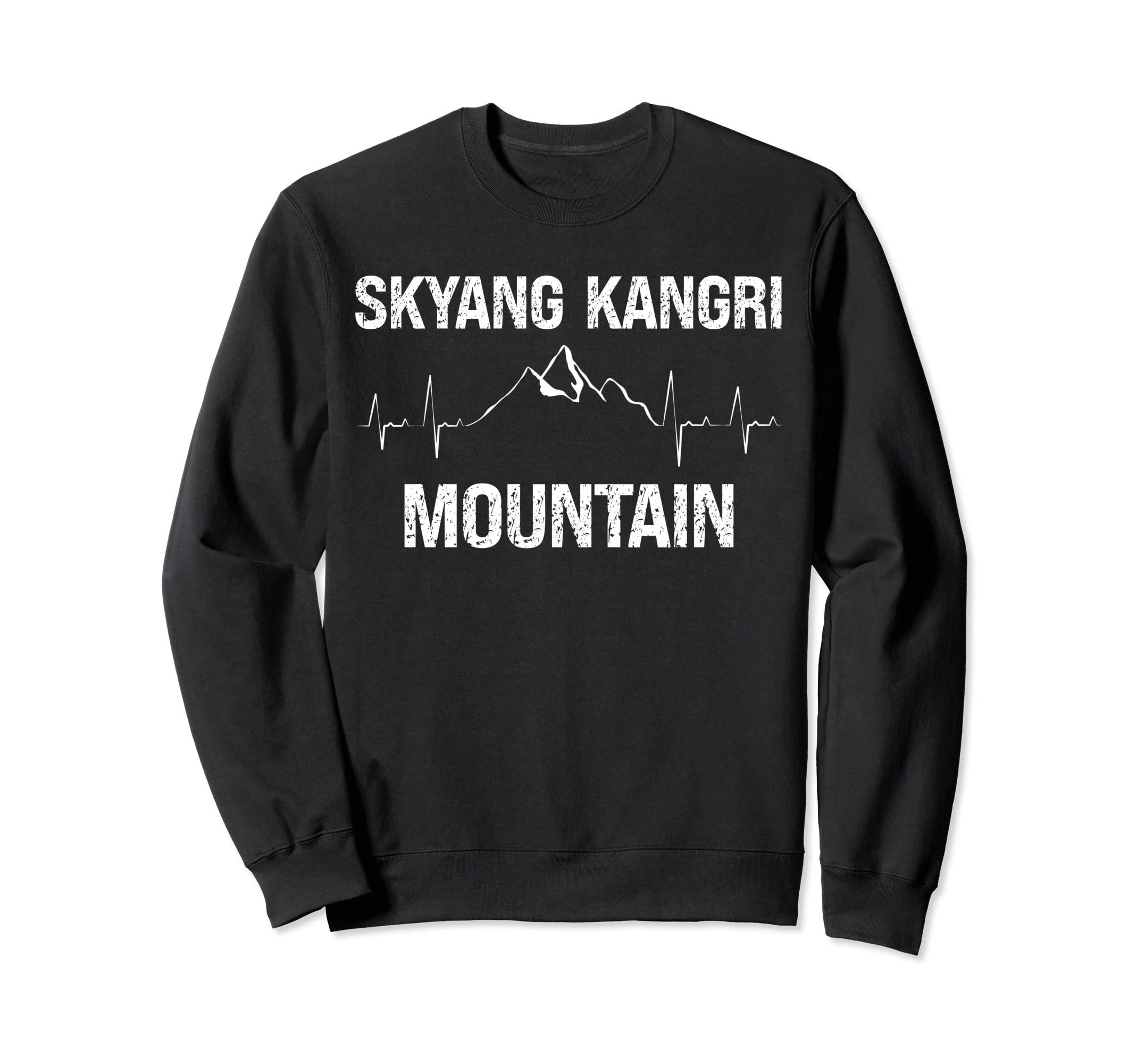 Skyang Kangri Mountain, Climber Heartbeat Design Sweatshirt