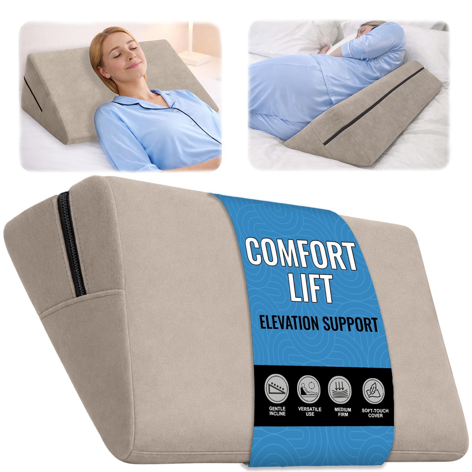 sokoro Almohada de cuña beige
