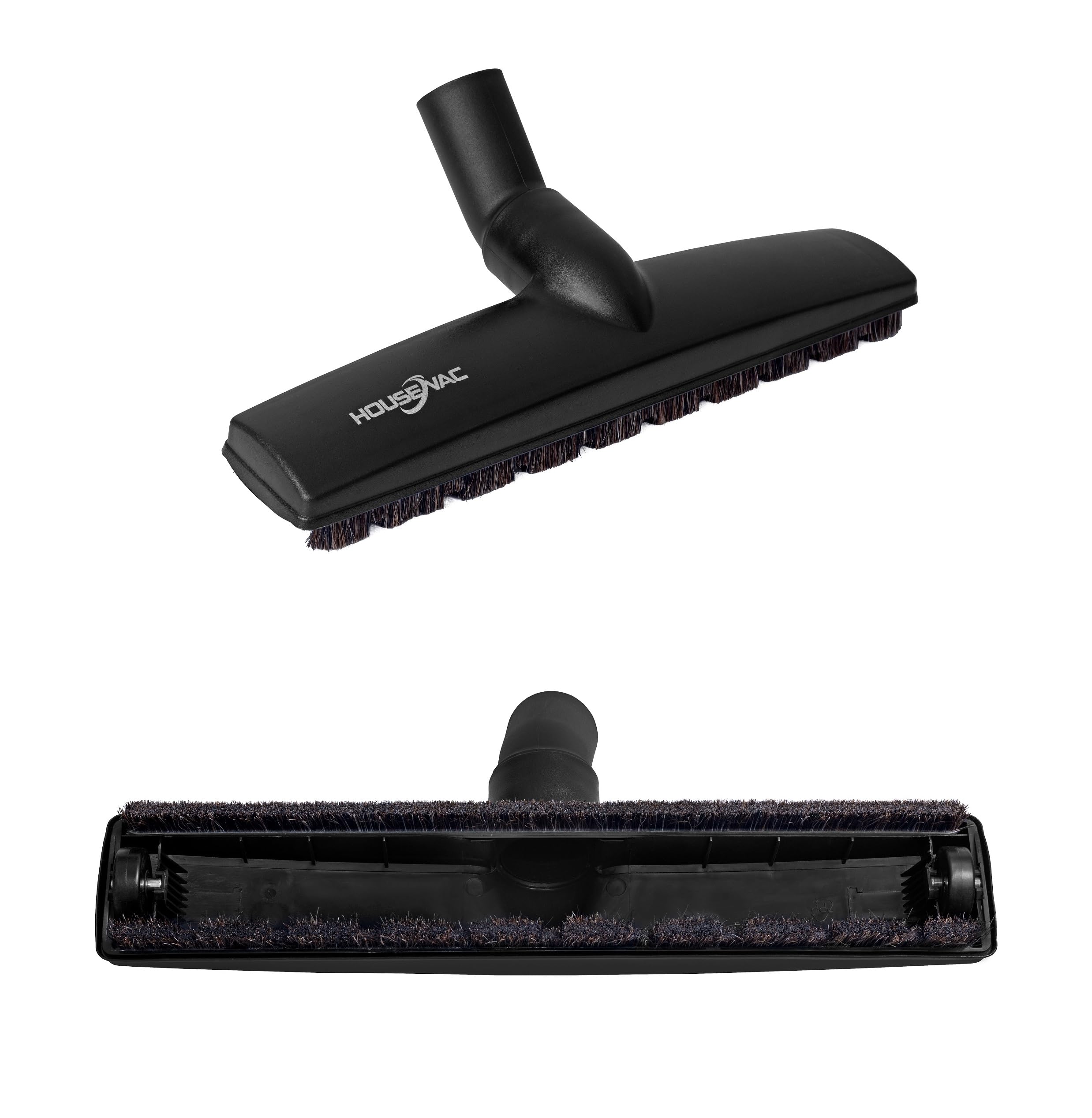Kit d'accessoires de nettoyage : un tuyau d'aspiration central de 9 m, un tube télescopique avec clip, une brosse double fonction pour tapis et parquets