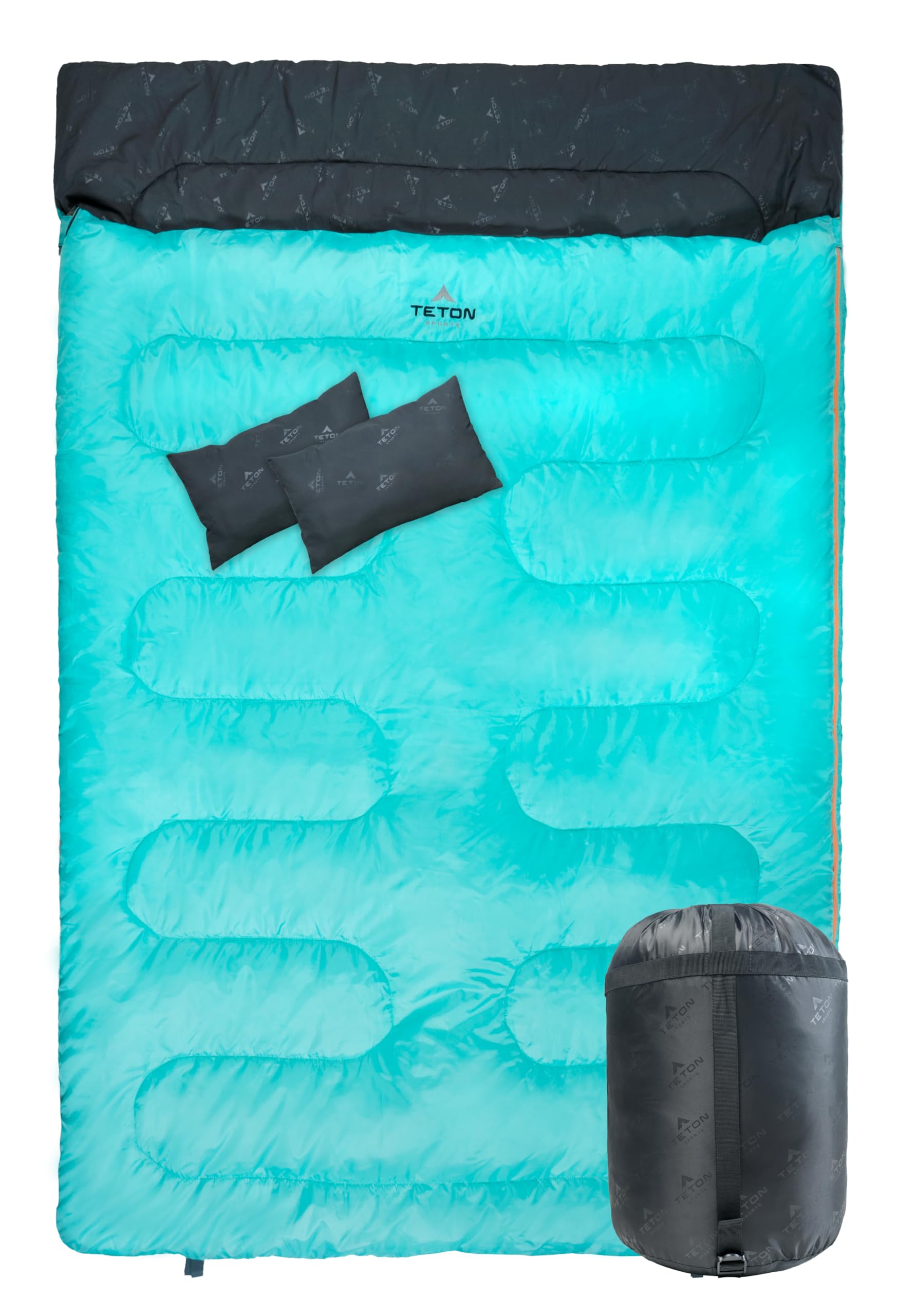 Amazon.com : Teton Cascade Double Sleeping Bag; Lightweight, Warm