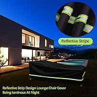 Vista 6 de Fundas reflectantes para tumbonas de patio mejoradas, impermeables para exteriores, protección para todo tipo de clima, tela Oxford 420D, protección