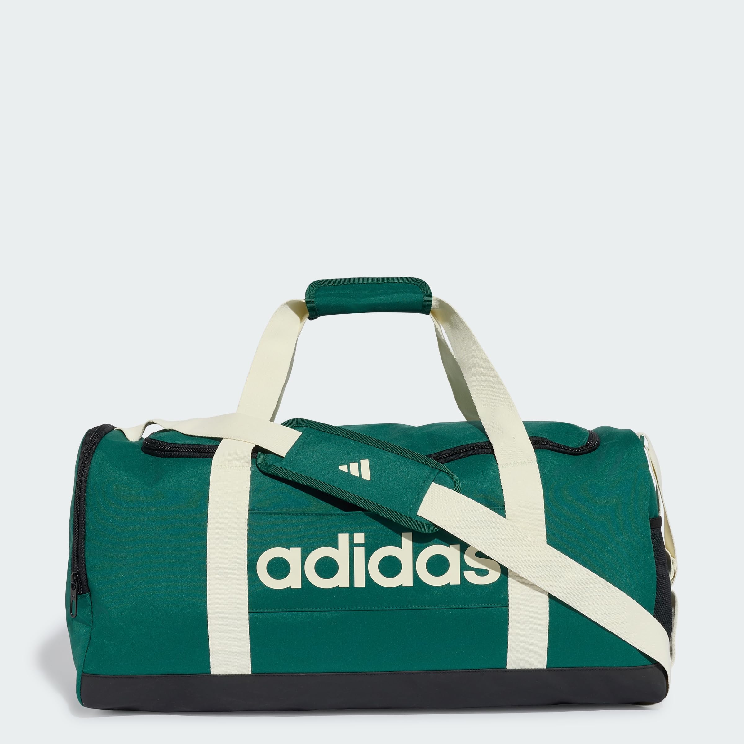 adidas Unisex Adulto Essentials Linear Duffel Bag Duffel Bag, Collegiate Green/Ivory, M