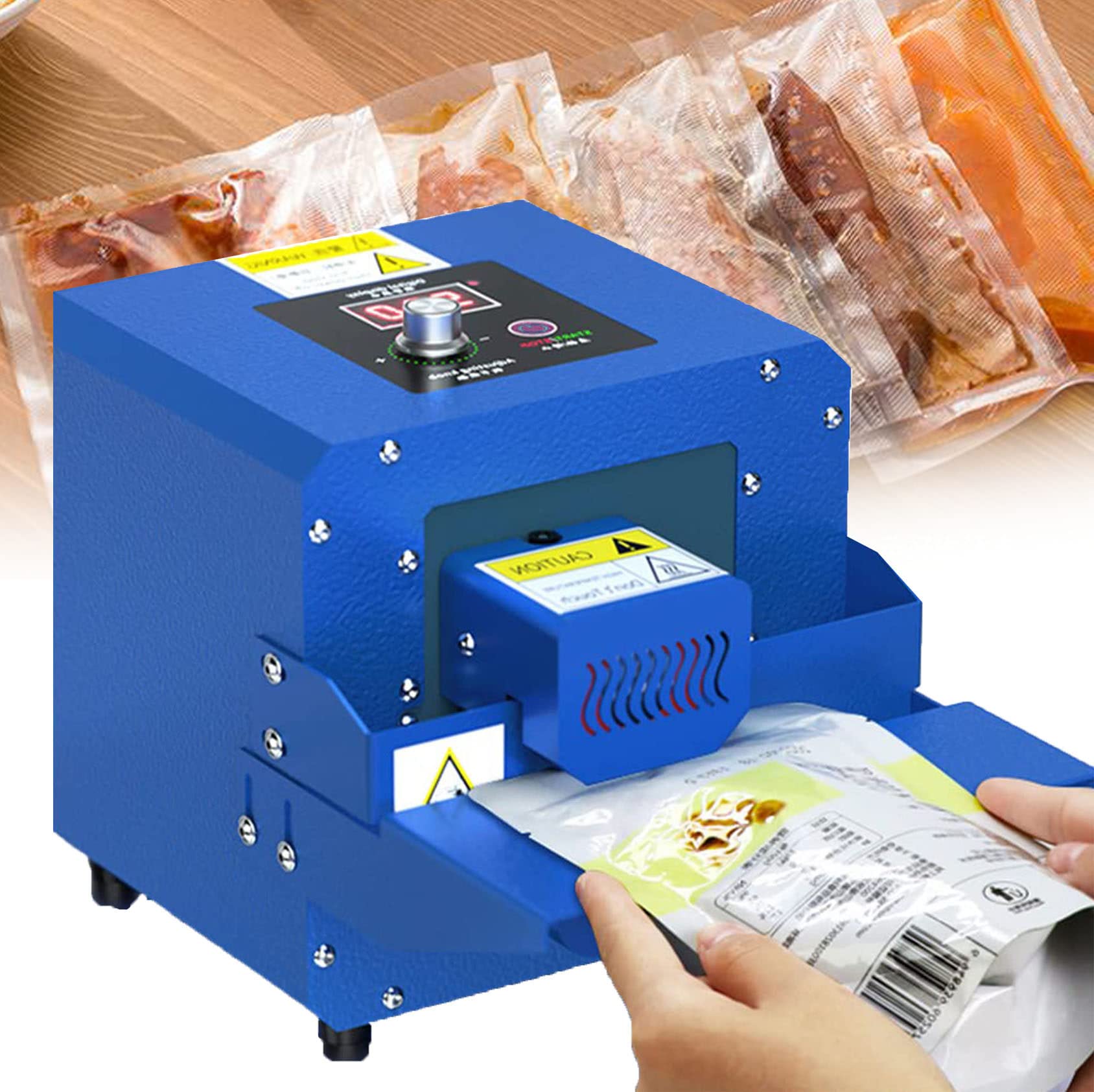 Machine De Scellage à Rouleau 300w, Machine De Scellage De Film, Machine De Thermoscellage Machine De Conditionnement Alimentaire Automatique 5m / Min, Pour Films De Sacs En Pvc