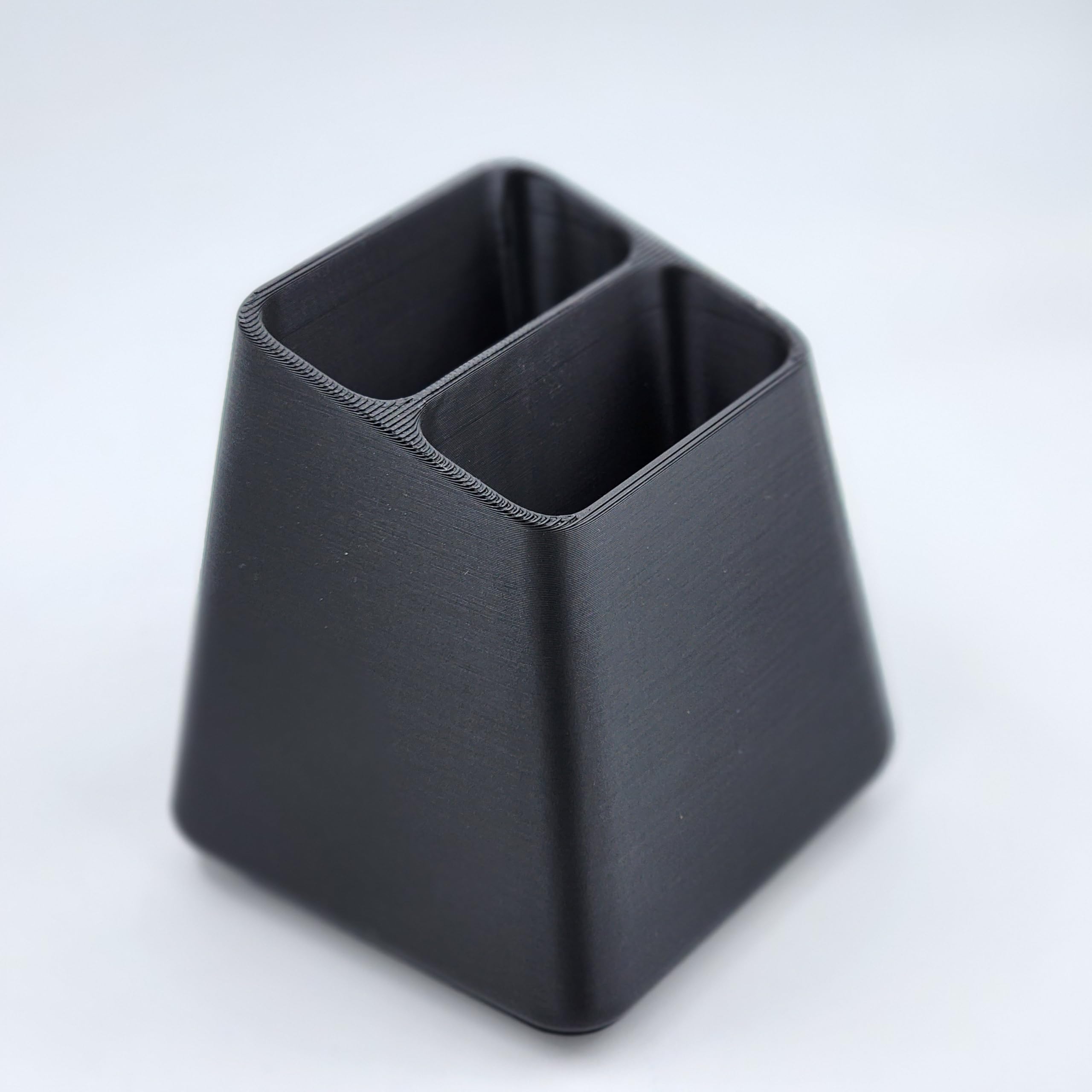 CUBIX3D Dual Remote Stand Holder | Modern 3D Printed Black Organizer for TV, AC Remotes | Minimalist Desk Caddy for Office & Home