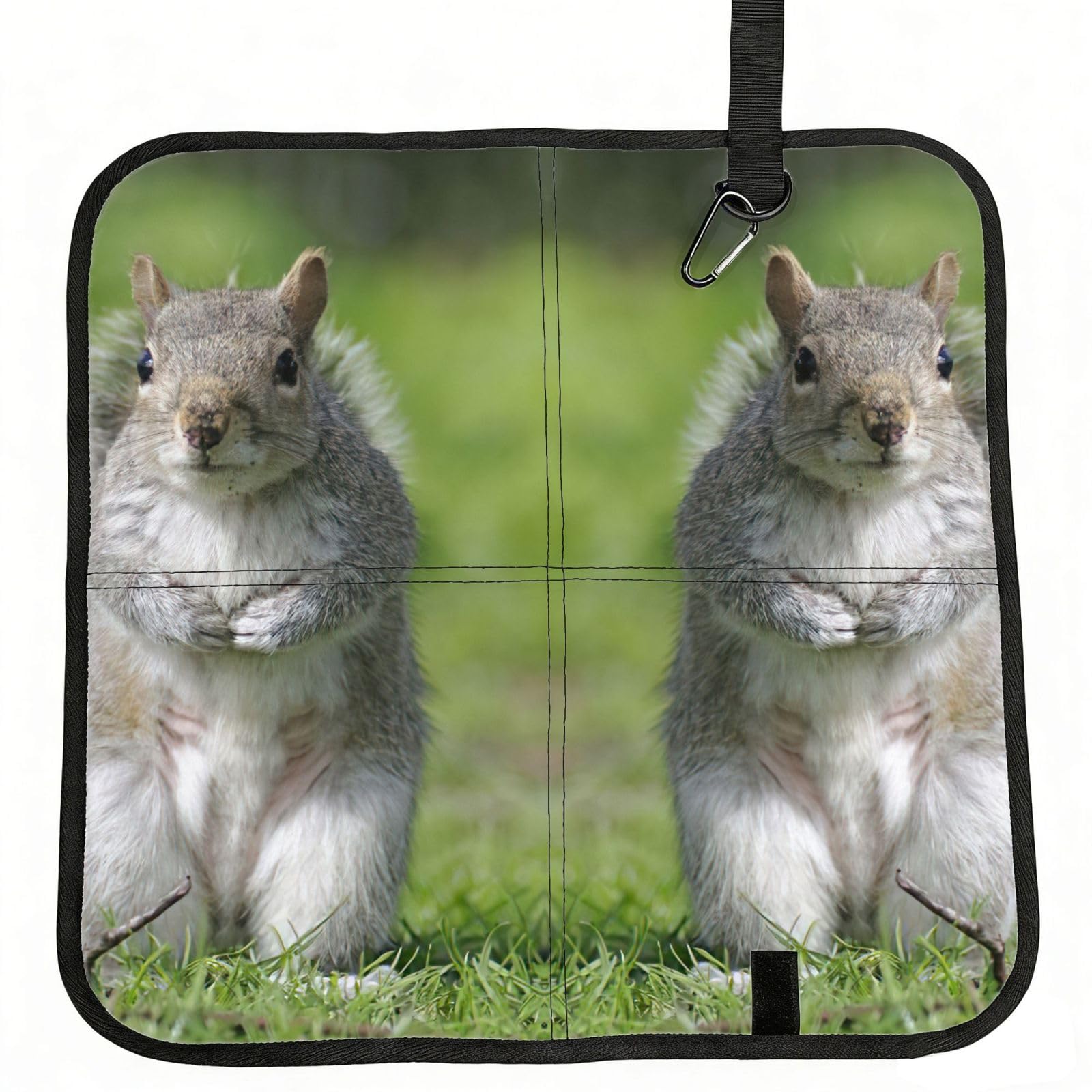 bghdfa Red Squirrel Print Outdoor Sitting Mat Waterproof Oxford Cloth Seat Cushion Folding Foam Camping Seat For Picnic