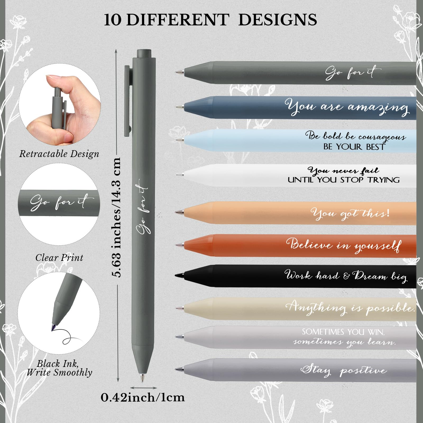 Dispowreath Employee Appreciation Gifts Bulk A6 inspirierendes Tagebuch mit motivierendem Kugelschreiber, Dankeschön-Notizbuch, Geschenke für Schulanfang, Studenten, Lehrer, Kollegen