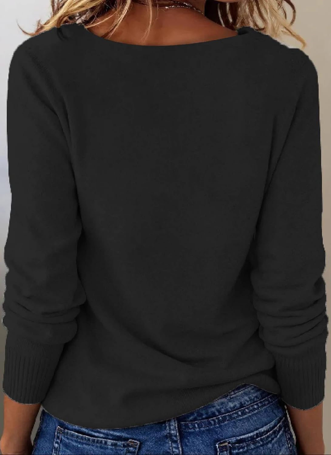 Women's Cowl Neck Cashmere Sweaters Lightweight Long Sleeve Sweater Basic Knit Pullover Tops Fall Winter Trendy Outfits - Image 5