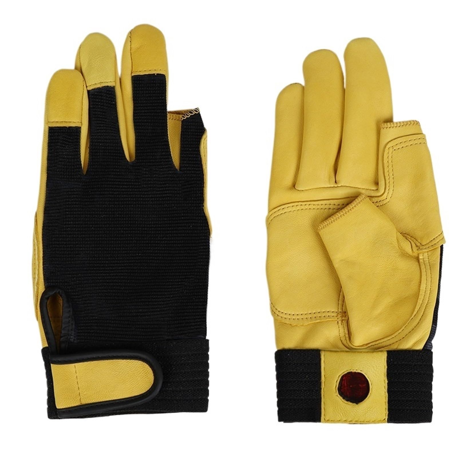 Guantes De Trabajo De Invierno Guantes de Cuero Ciclismo Jardinería Plantación Manejo al Aire Libre Tela Transpirable Costura Guantes mecánicos para Jardín, Granja(L)