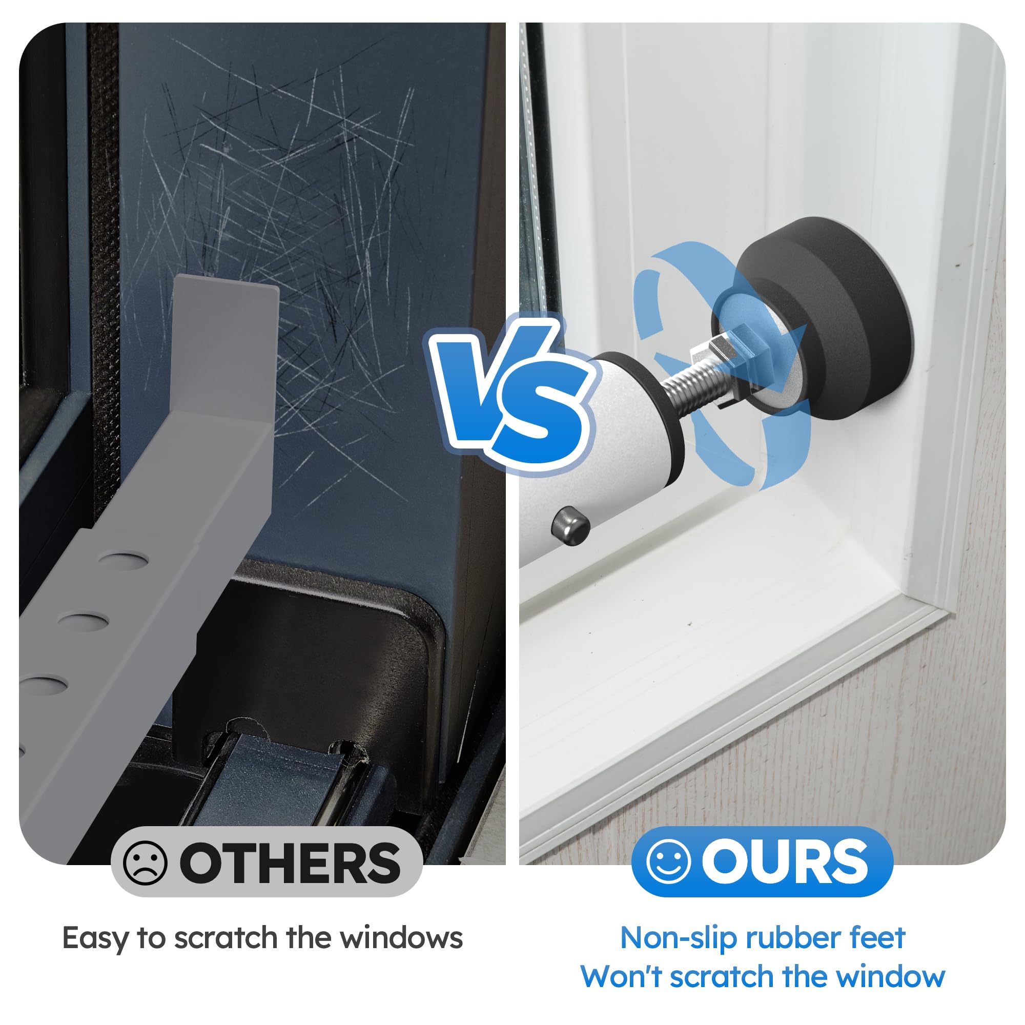 WooFog Barras de seguridad (cortas) para ventana deslizante/vertical, barras ajustables de seguridad en el interior, (pequeñas) protectores de ventana para seguridad del hogar, barra de bloqueo de
